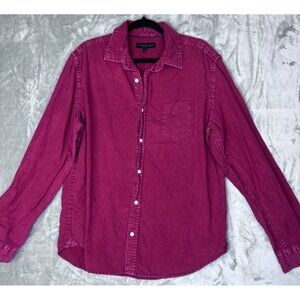 Aeropostale Shirt Men's Long Sleeve Pocket Plaid Red Size Large Structured